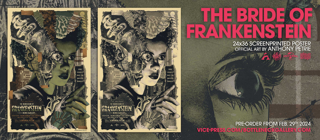 Bride Of Frankenstein movie poster by Anthony petrie blog header