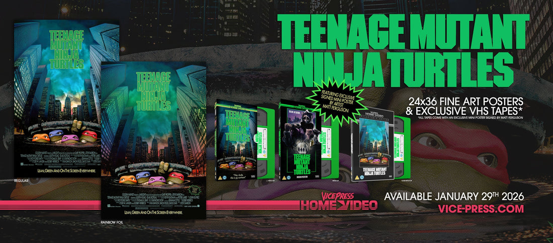 Teenage Mutant Ninja Turtles VHS From Vice Press Home Video & Theatrical Posters