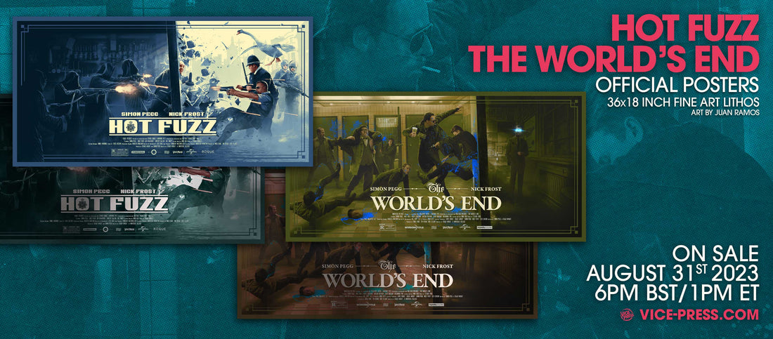 Hot Fuzz and the world's end movie poster header