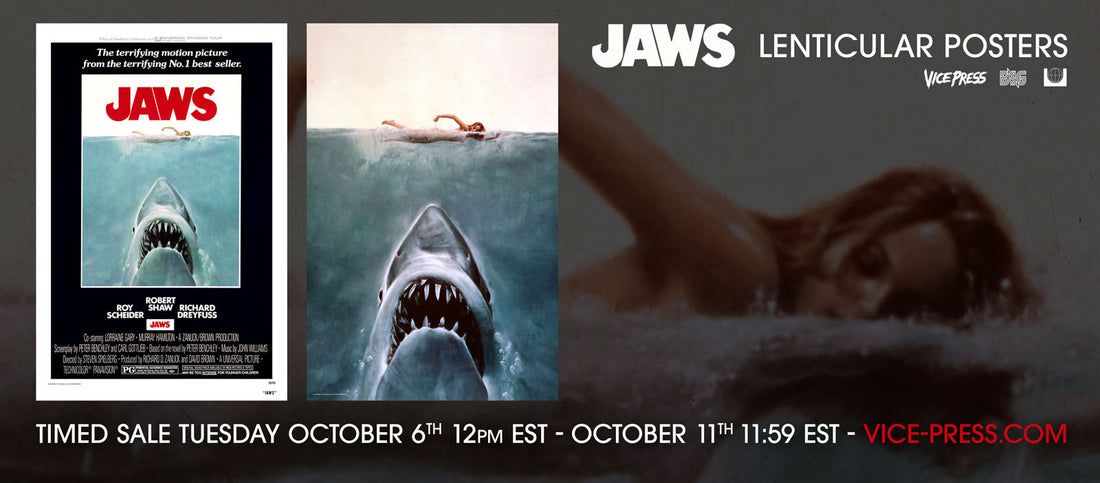 VP x BNG Presents - Jaws 3D Lenticular Movie Poster & Art Print