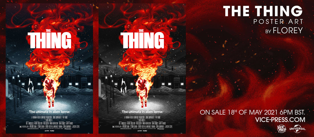 the thing Florey screen print poster