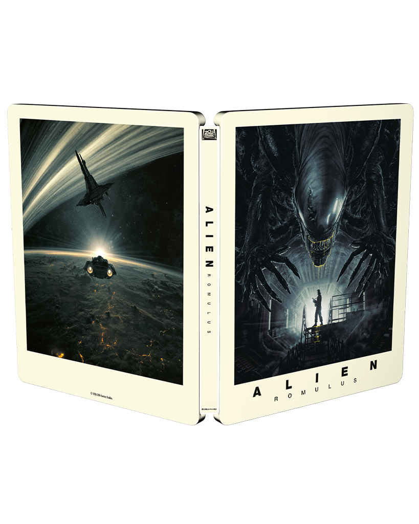 Alien Romulus Steelbook art by Matt Ferguson back and front