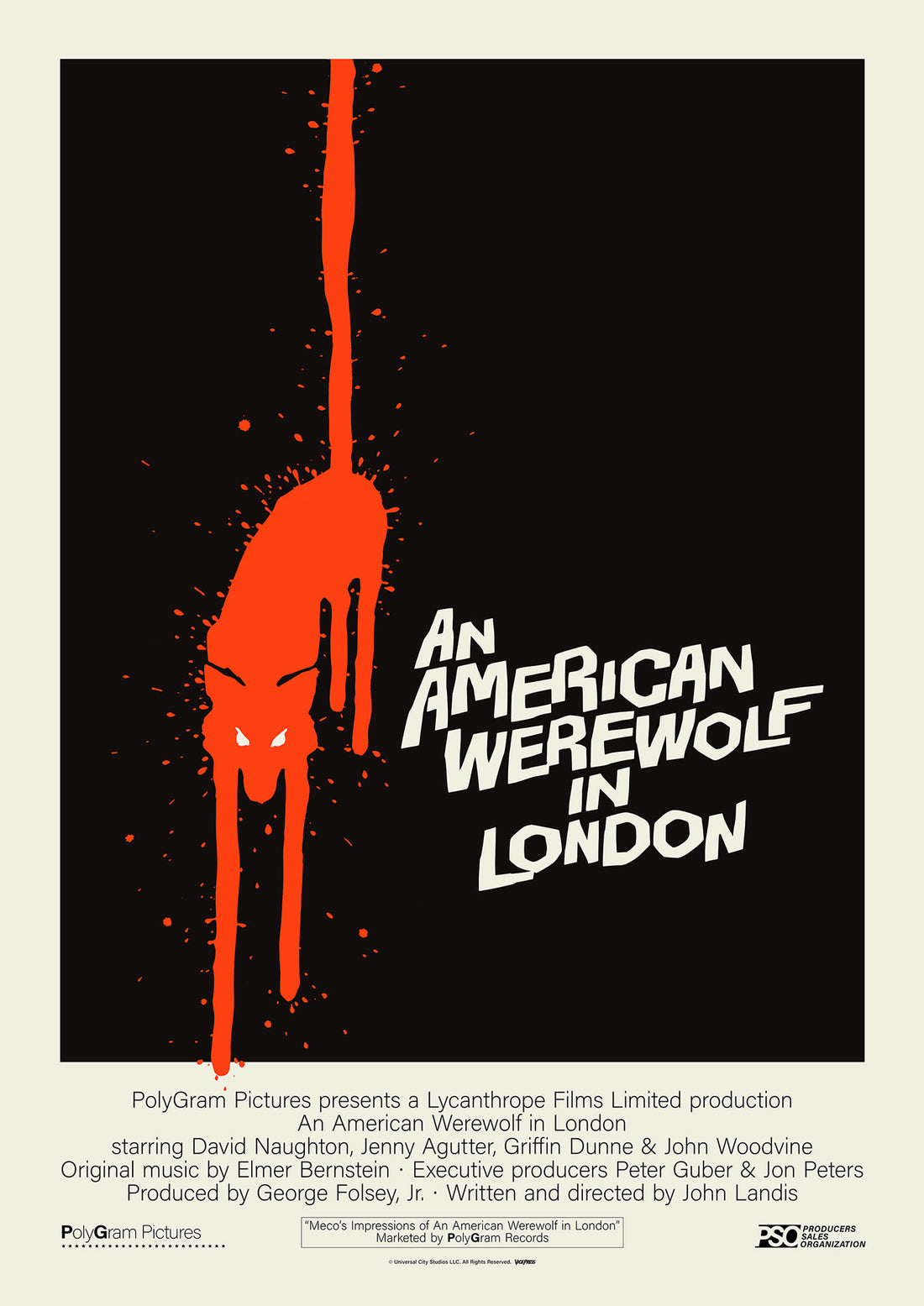 An American Werewolf in London original international one sheet poster