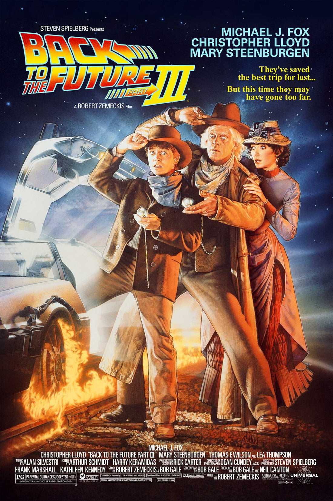 Back to the future part 3 one sheet poster by Drew Struzan
