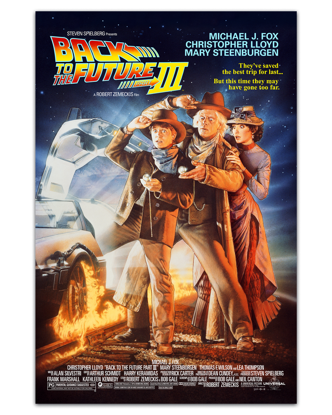 Back to the future part III one sheet poster by Drew Struzan