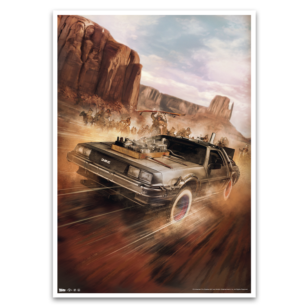 Back To The Future part iii art print by Rich Davies
