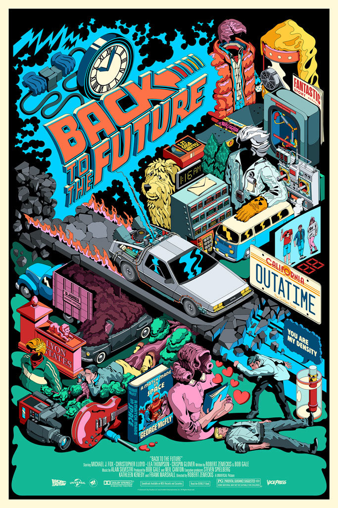Back to the future movie poster by Dave arcade