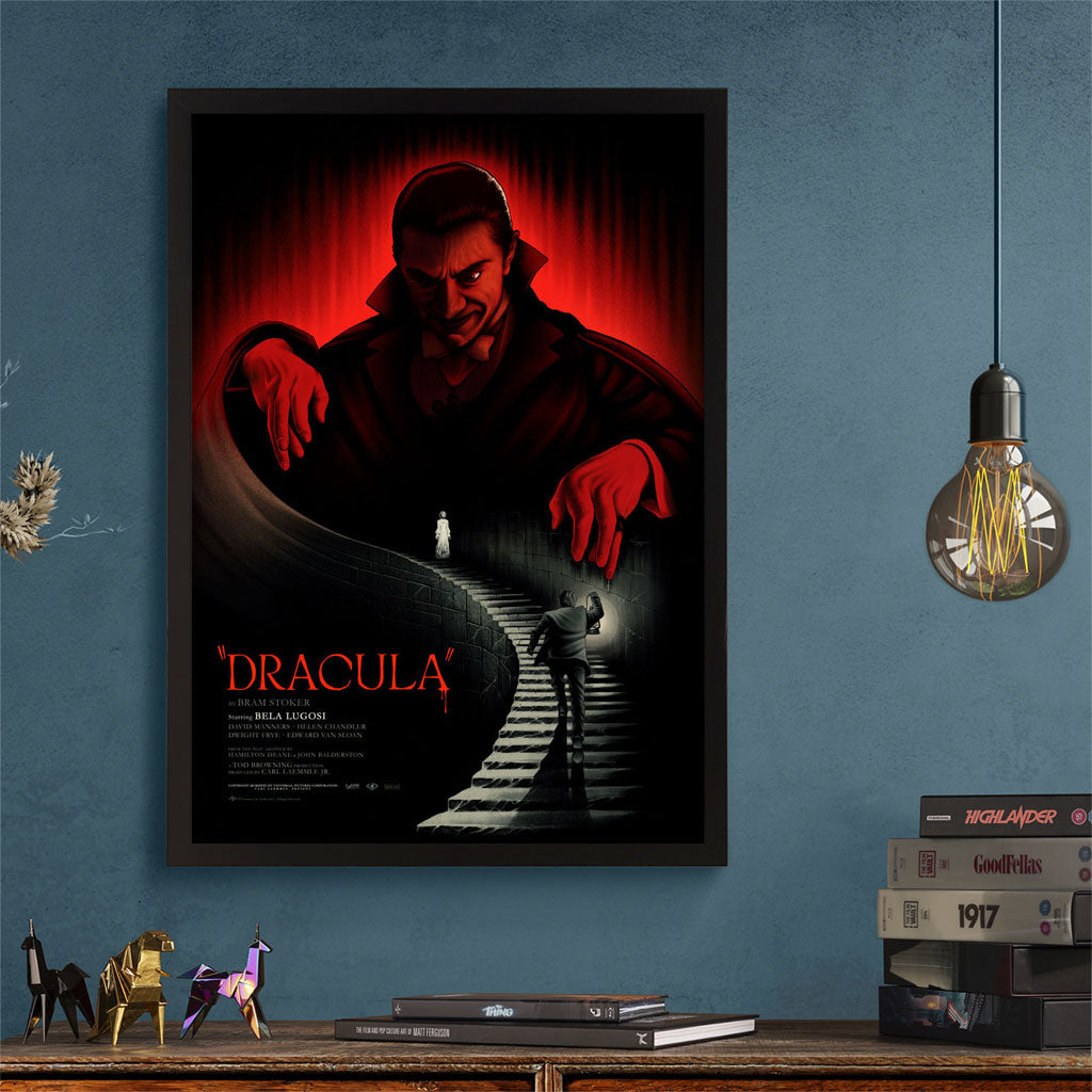 Dracula Universal Monsters Framed Poster by Benedict Woodhead