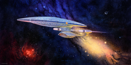 Star Trek: The Next Generation - Ready Room Enterprise-D (Scale Fine Art Print)