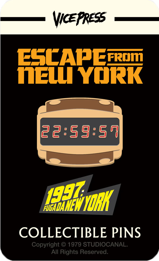 Escape From New York Pin Set - Countdown Watch & Italian Logo
