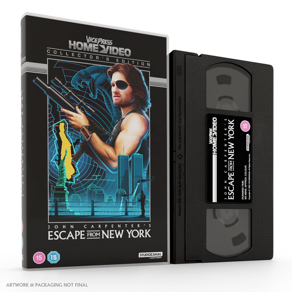 Vice Press Home Video John Carpenter's Escape From New York Collector's Edition VHS Matt Ferguson Cover