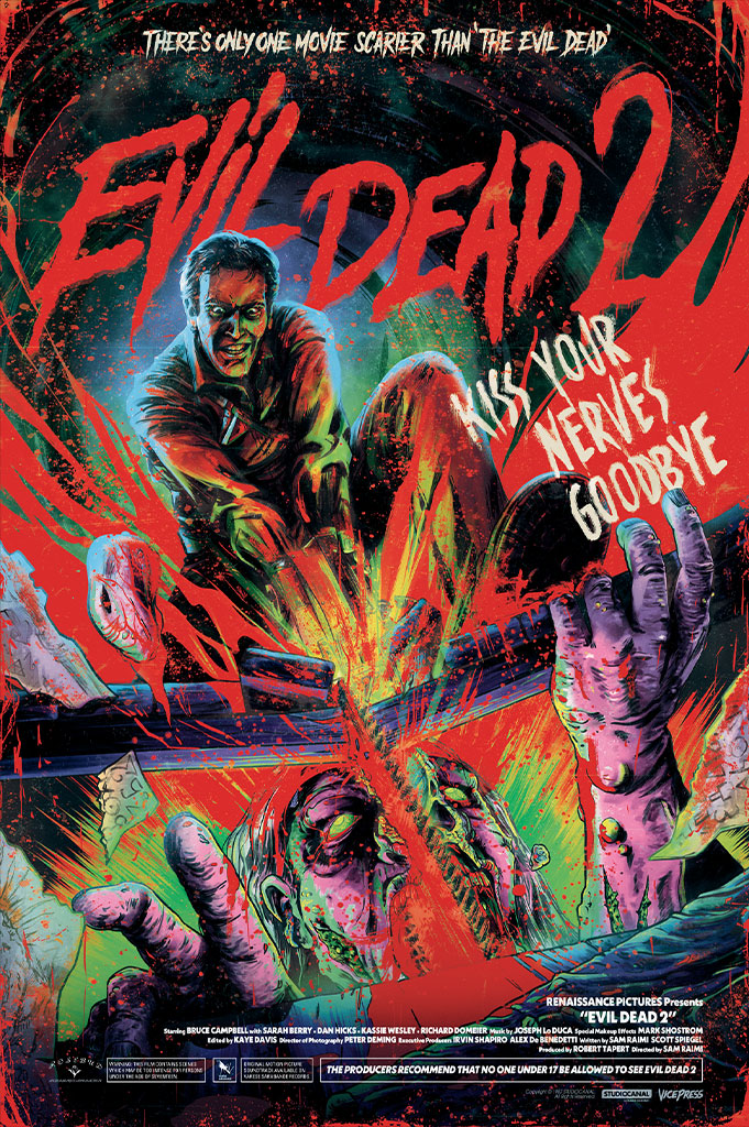 Evil Dead II Movie Poster by Estevan Silveira