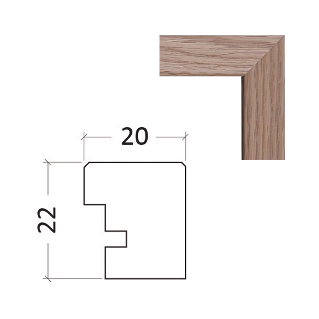 24x36 Inch Natural Wood Premium Poster Frame profile