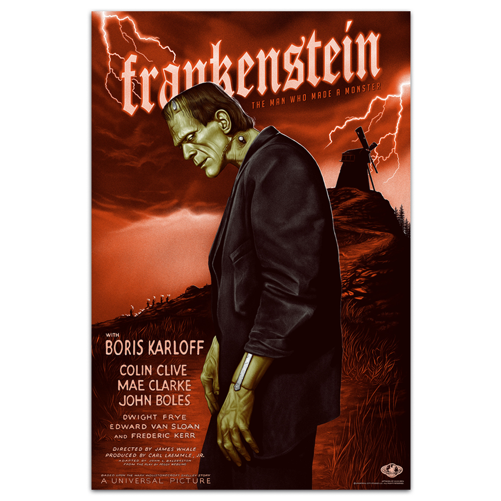 Frankenstein movie poster by Sara Deck