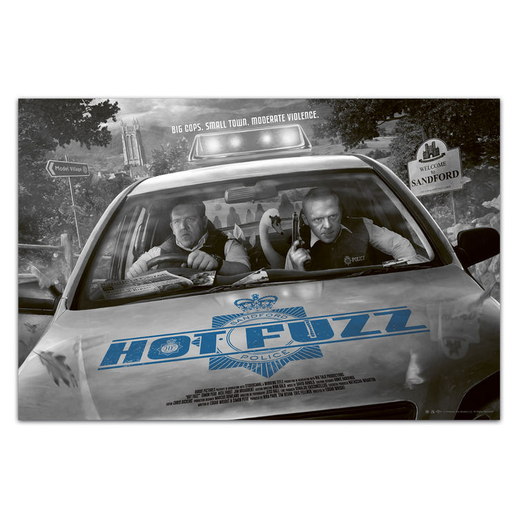 Hot Fuzz (Foil Variant) - Poster by Kevin Wilson | Vice Press