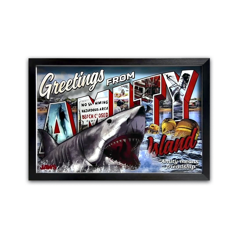 Jaw Greetings From Amity Island framed diorama