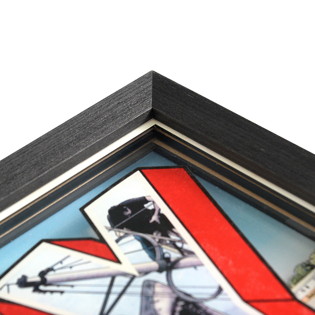 Jaw Greetings From Amity Island framed diorama detail
