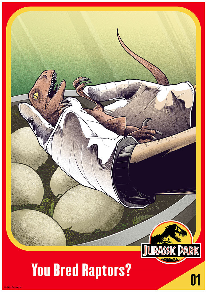 Jurassic park raptor print by mark bell