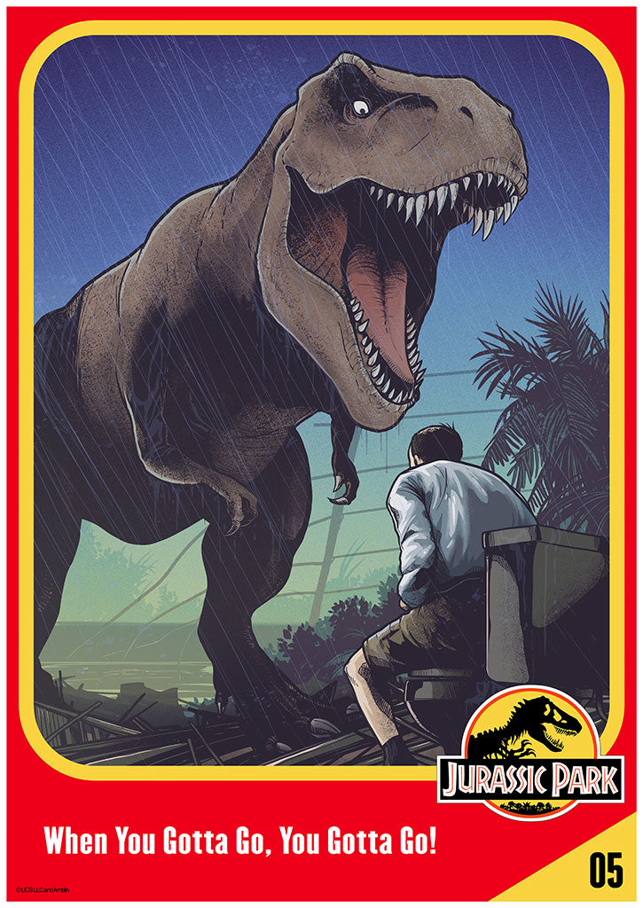 Jurassic park rex print by mark bell