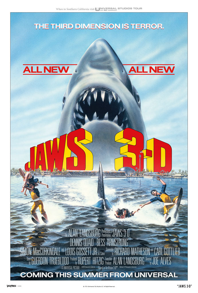 Jaws 3D original one sheet movie poster