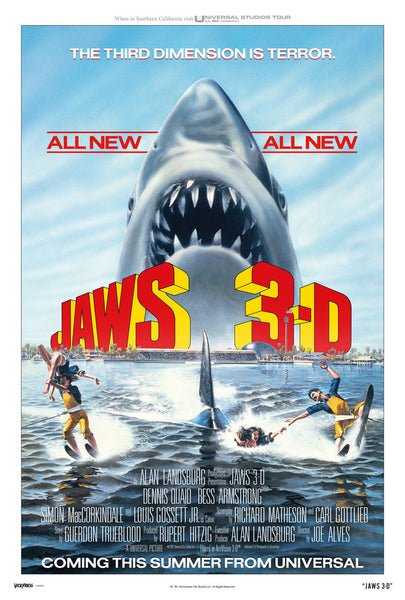 SF・ファンタジー・ホラー JAWS MOVIE POSTER 3D Jaws 3D Theatrical Poster - One Sheet | Vice Press