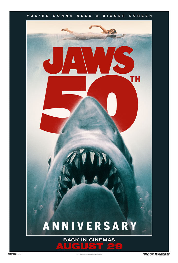 Jaw 50th Anniversary Cinema One Sheet Poster