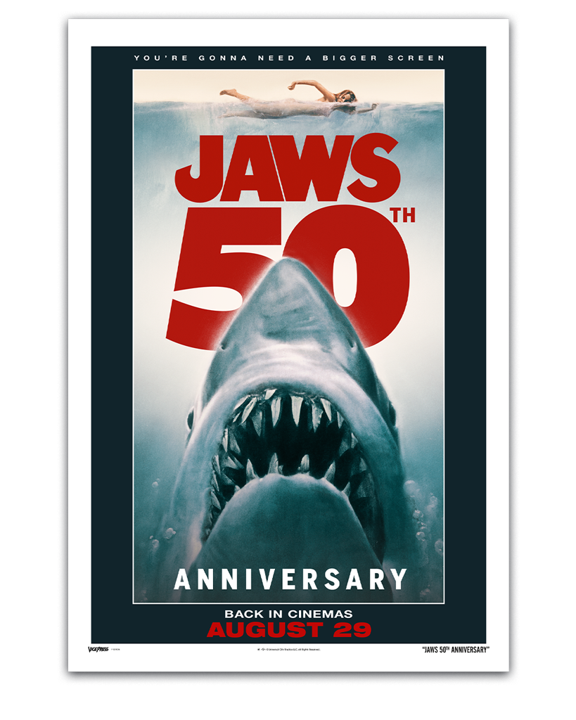 Jaw 50th Anniversary Cinema One Sheet Poster