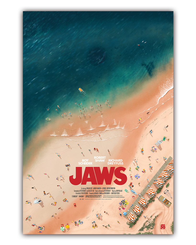 Jaws One Sheet Poster By Andrew Swainson