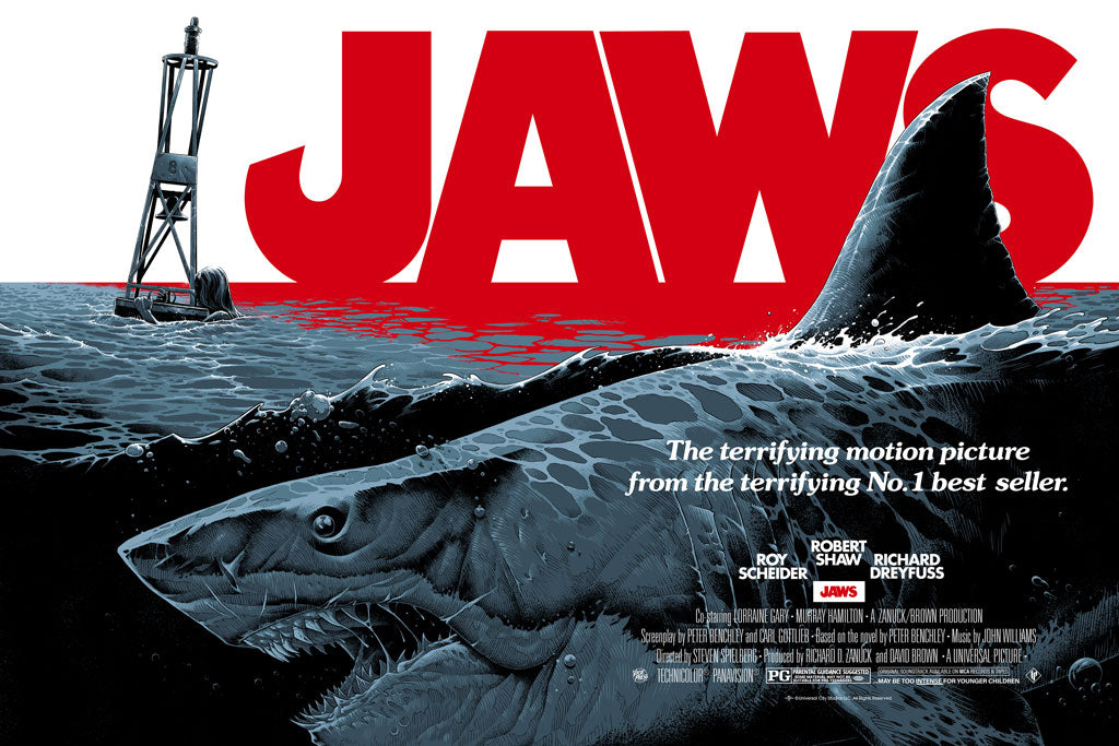 Jaws movie poster by Luke preece