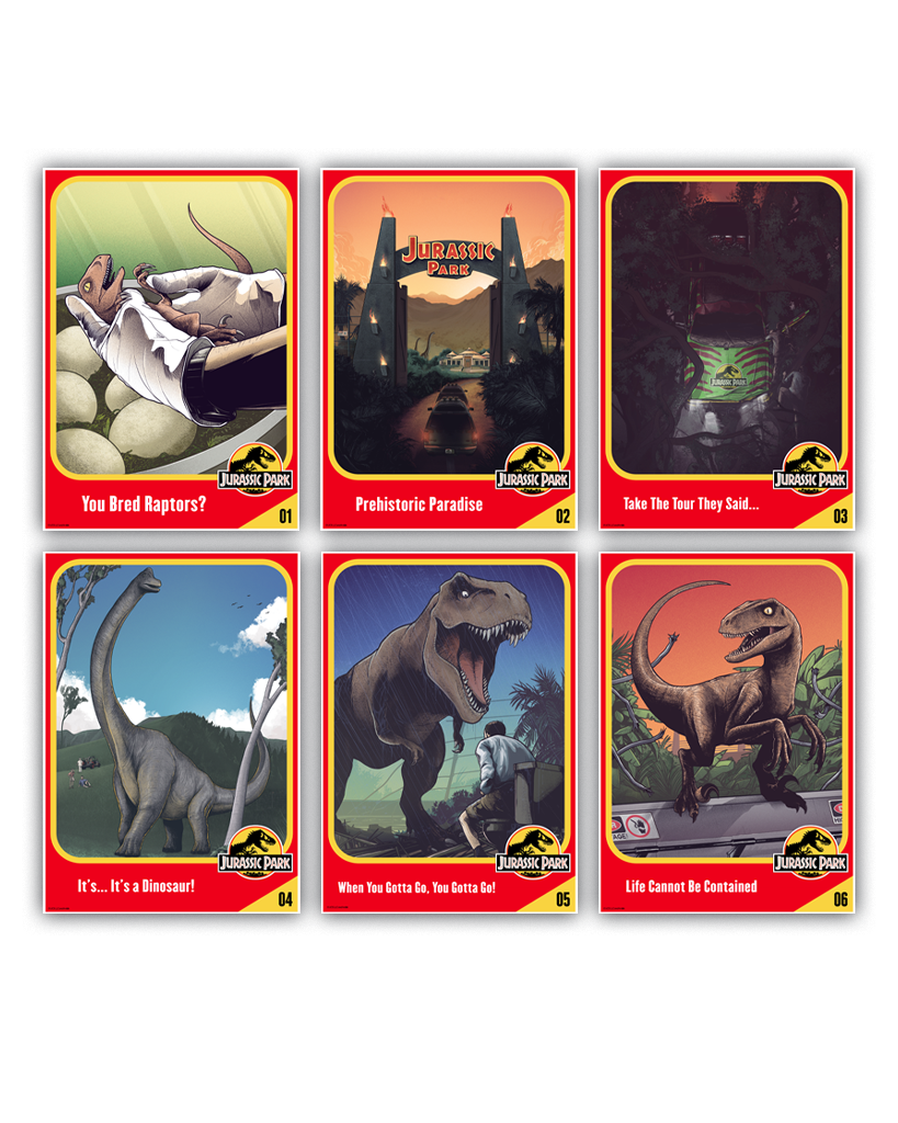 Jurassic Park art print set by Mark Bell