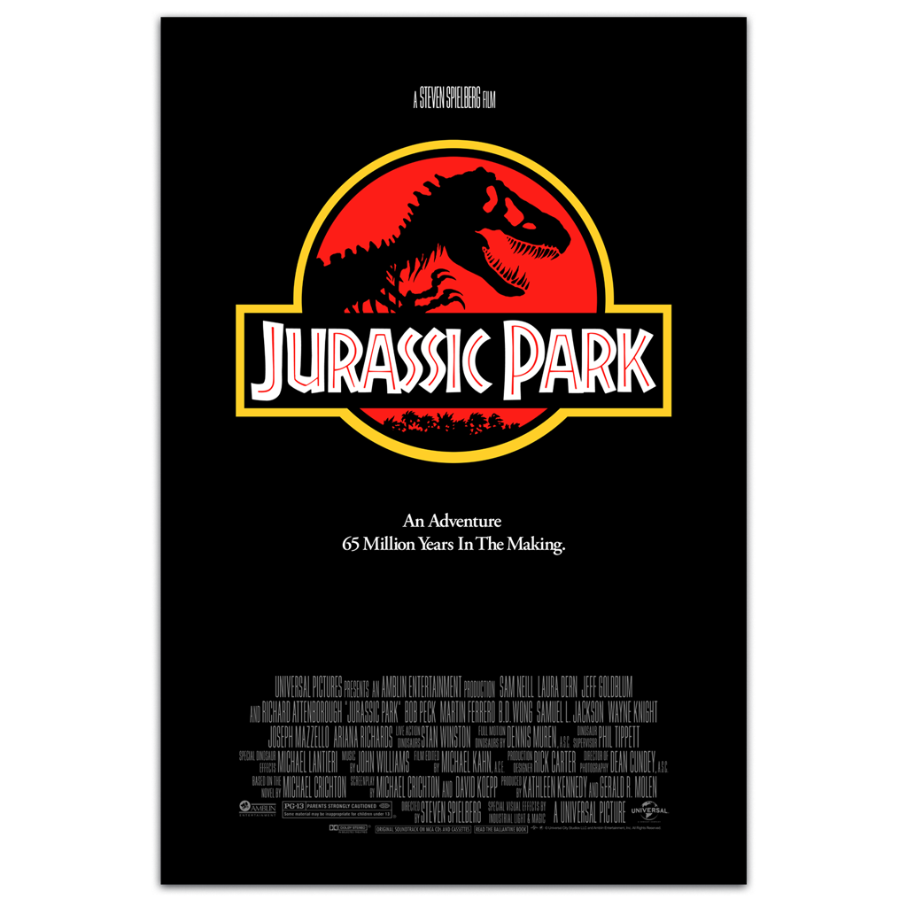 Jurassic Park original theatrical one sheet poster