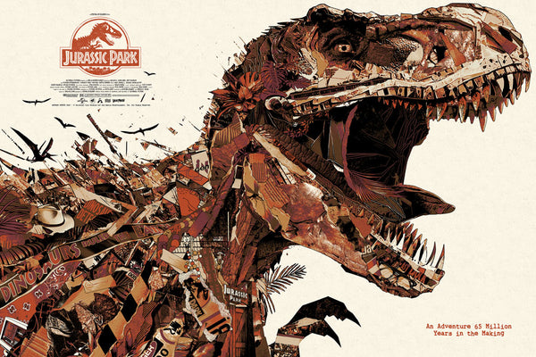 Jurassic Park (variant) - Screenprint By Anthony Petrie | Vice Press