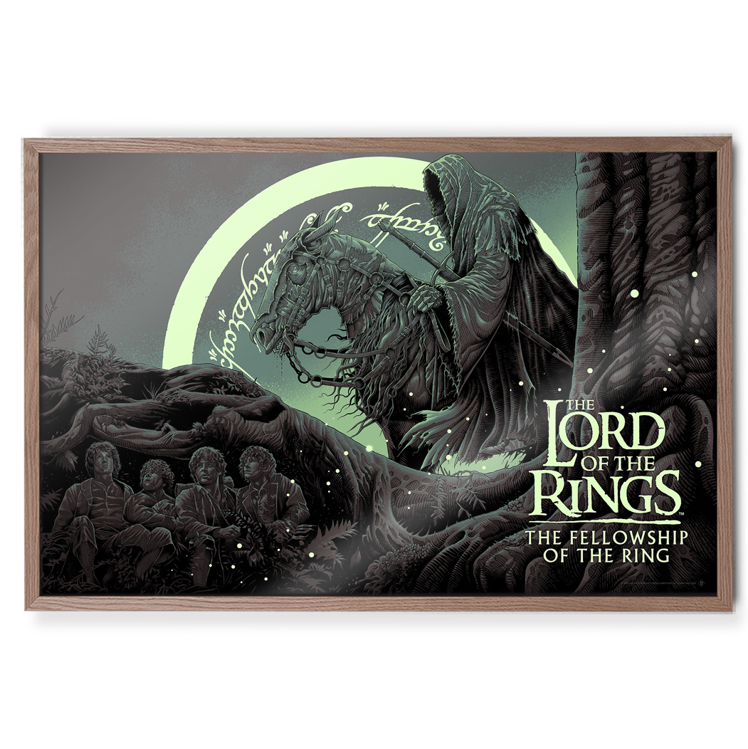 The Lord of the rings fellowship of the ring poster by luke preece in natural frame