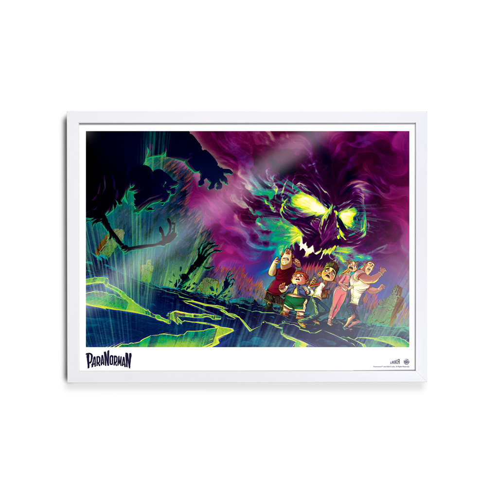 ParaNorman art print By Kevin Tong in white frame