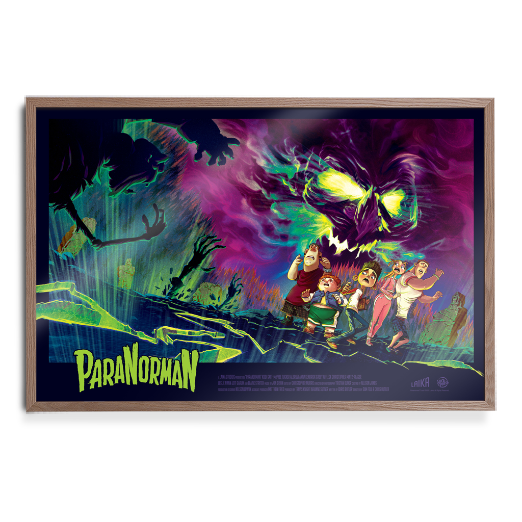 Laika ParaNorman Movie Poster By Kevin Tong in natural frame