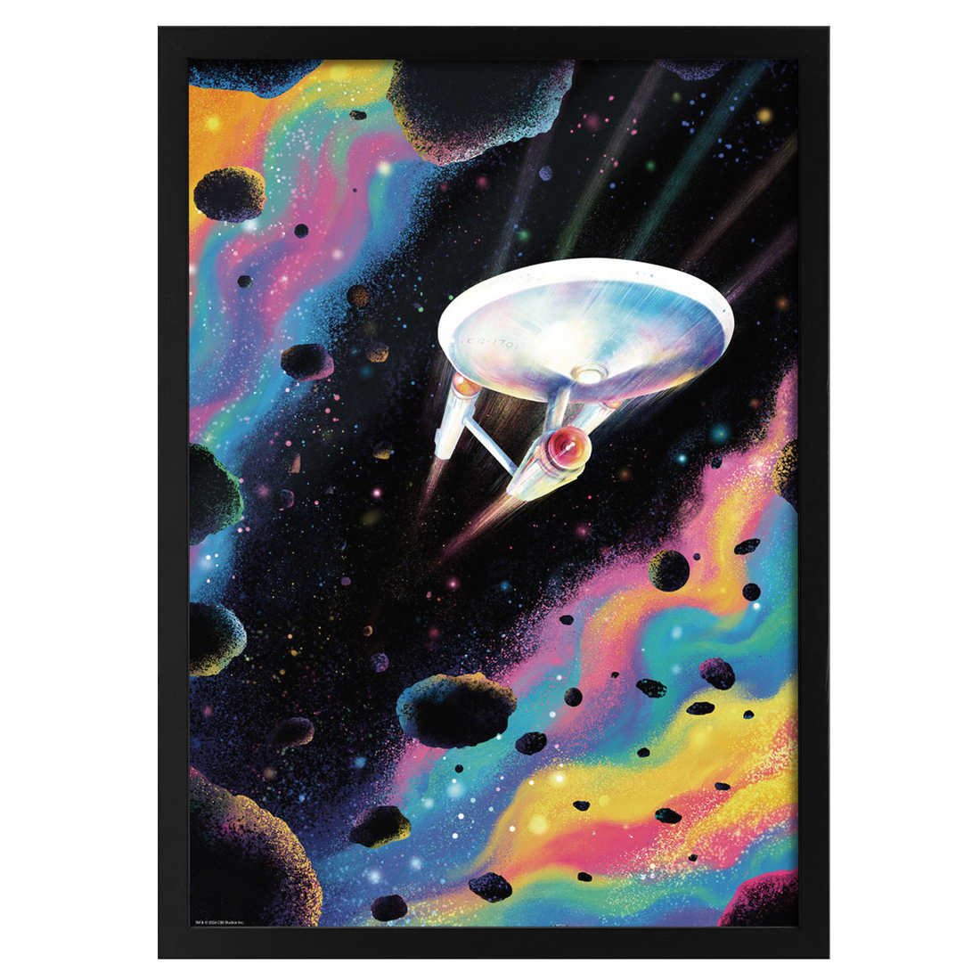 Star Trek The Original Series USS Enterprise framed Art Print by Carly AF