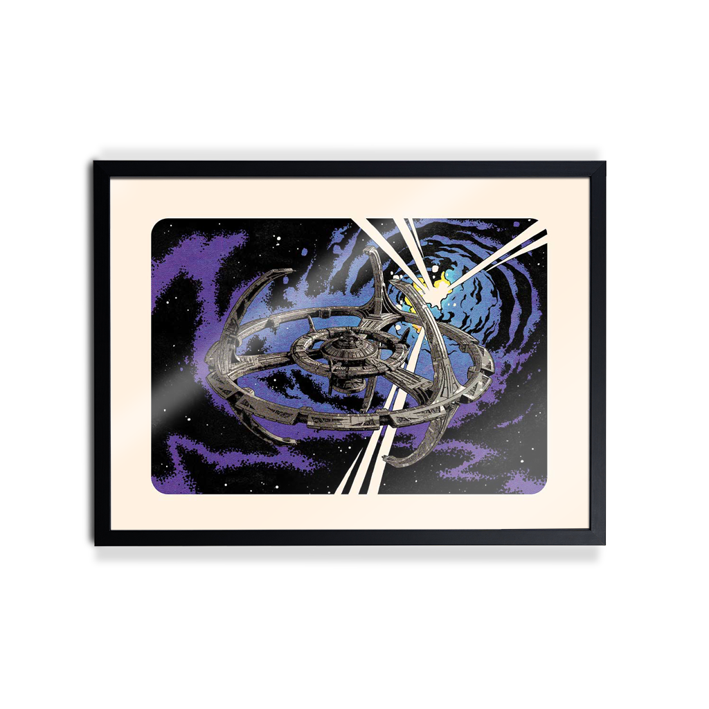 Star trek Deep Space Nine Poster By Florey in black frame