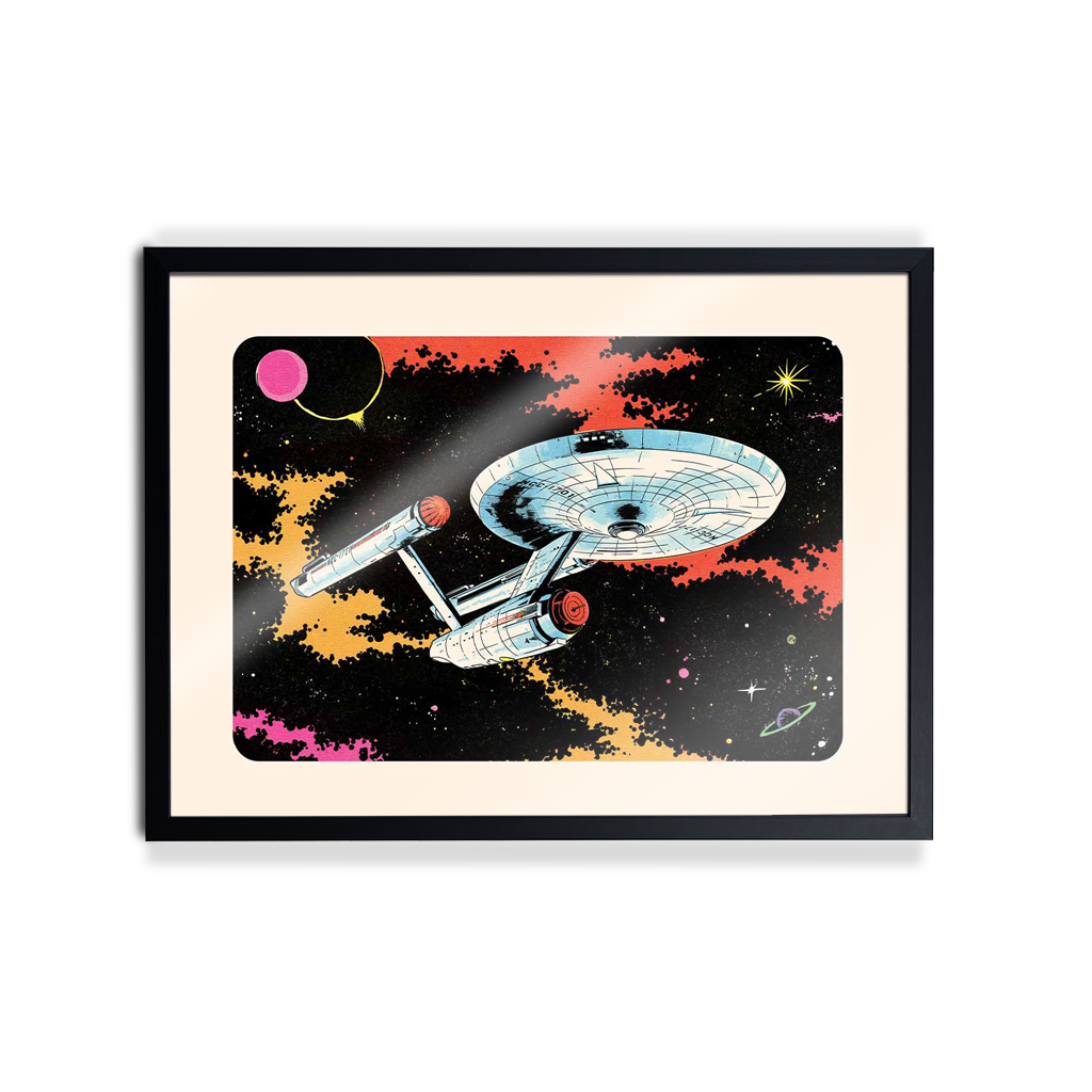 Star Trek Enterprise Poster By Florey In Black Frame