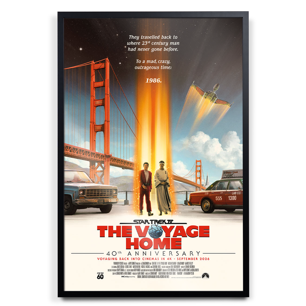 Star Trek IV: The Voyage Home Poster by Matt Ferguson in black frame