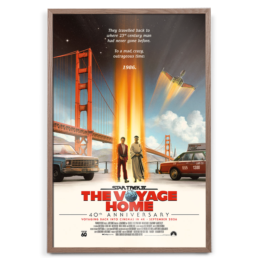 Star Trek IV: The Voyage Home Poster by Matt Ferguson in natural frame