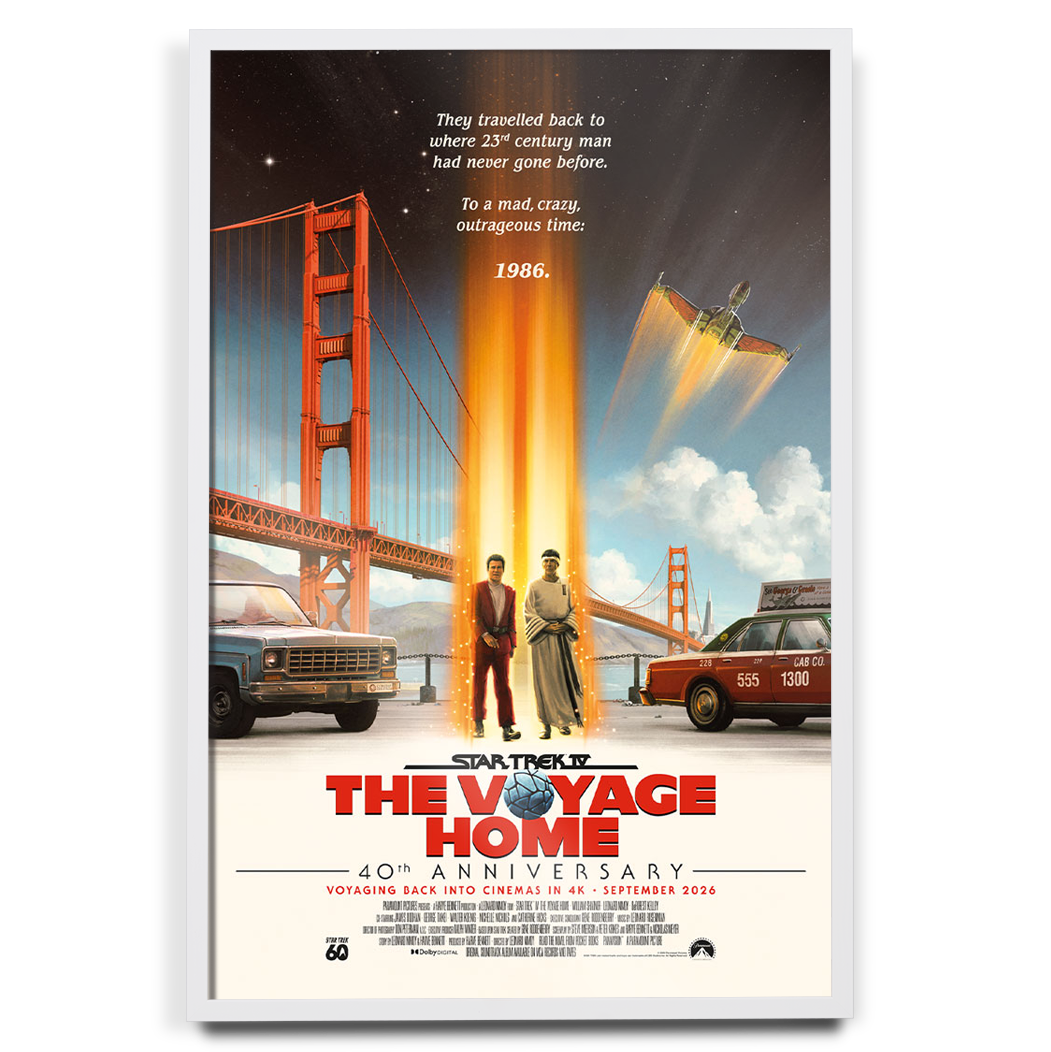 Star Trek IV: The Voyage Home Poster by Matt Ferguson in white frame
