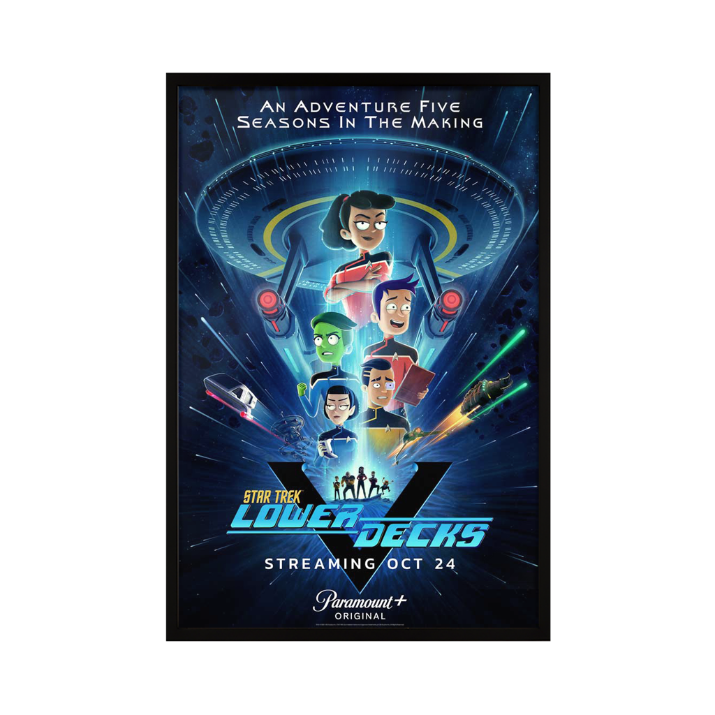 Star Trek Lower Decks Season 5 key art poster by Matt Ferguson In black frame