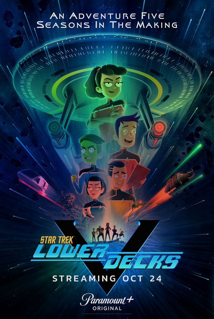 Star Trek Lower decks season 5 key art foil variant poster by Matt Ferguson 