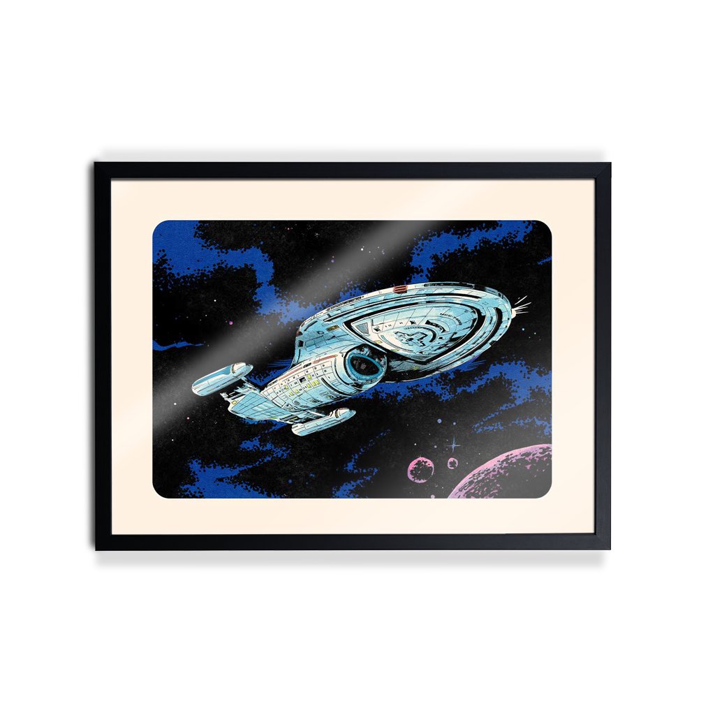 Star Trek Voyager Poster By Florey In Black Frame