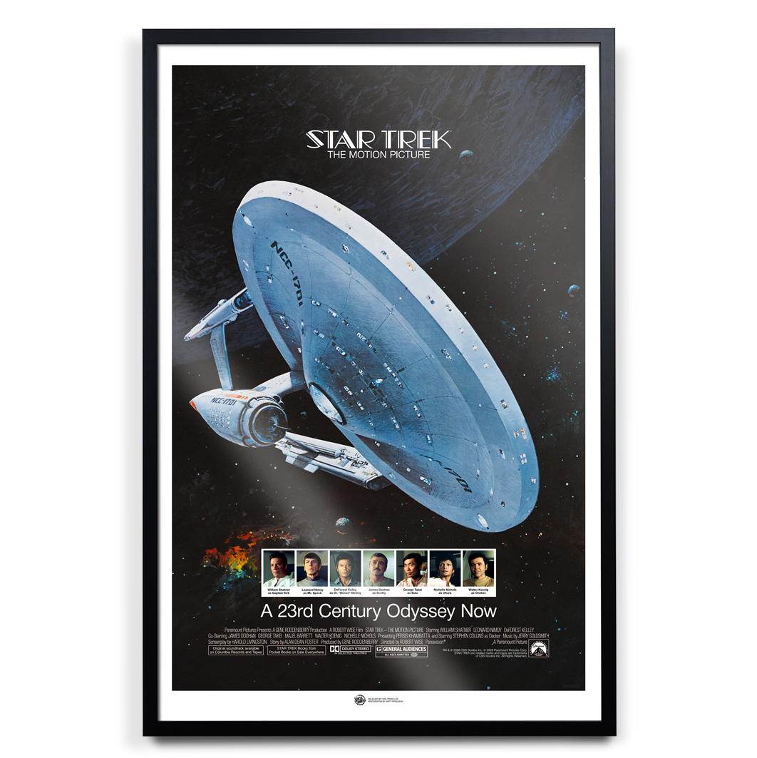 Star Trek The Motion Picture 1978 Teaser Poster in black frame