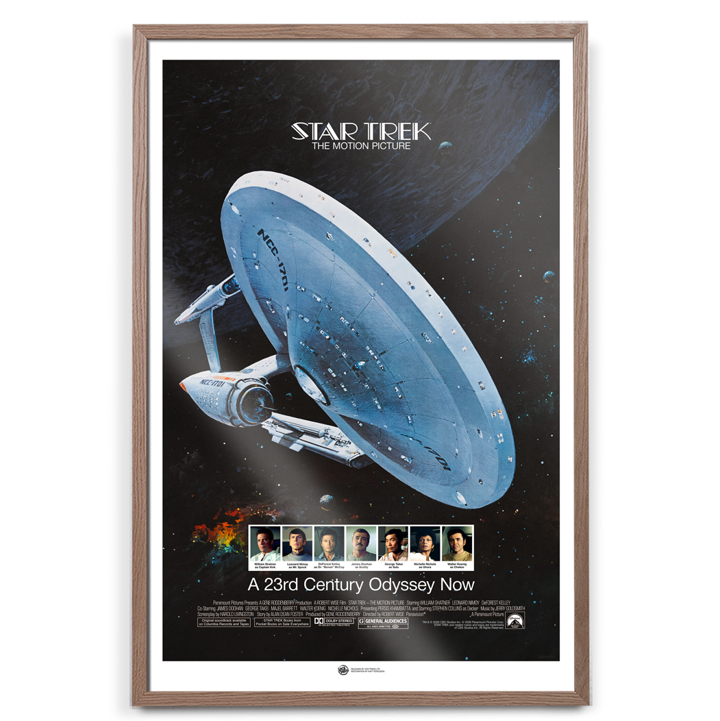 Star Trek The Motion Picture 1978 Teaser Poster in natural frame