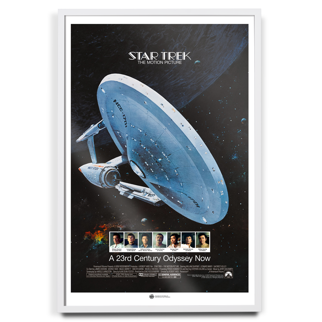 Star Trek The Motion Picture 1978 Teaser Poster in white frame
