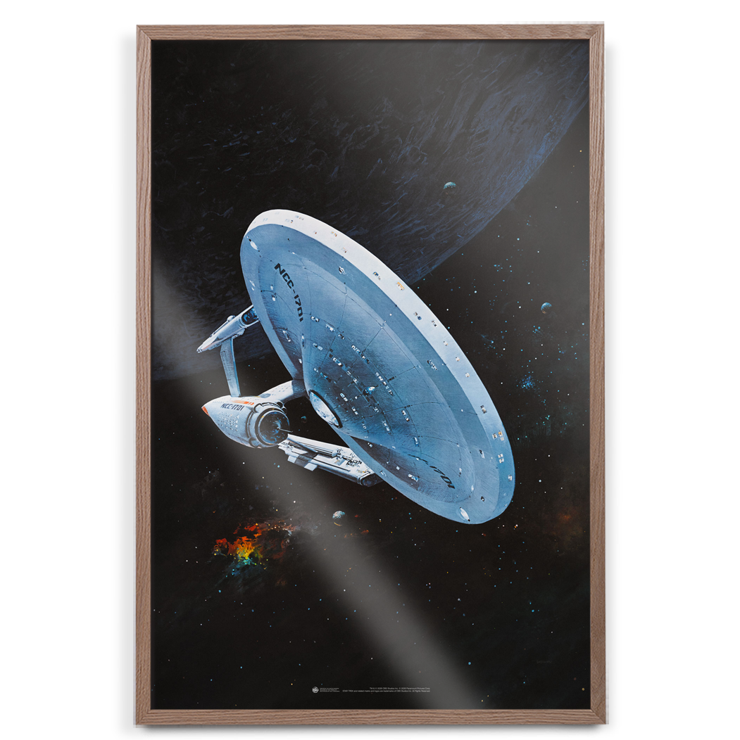 Star Trek The Motion Picture 1978 Teaser art print poster in natural oak frame