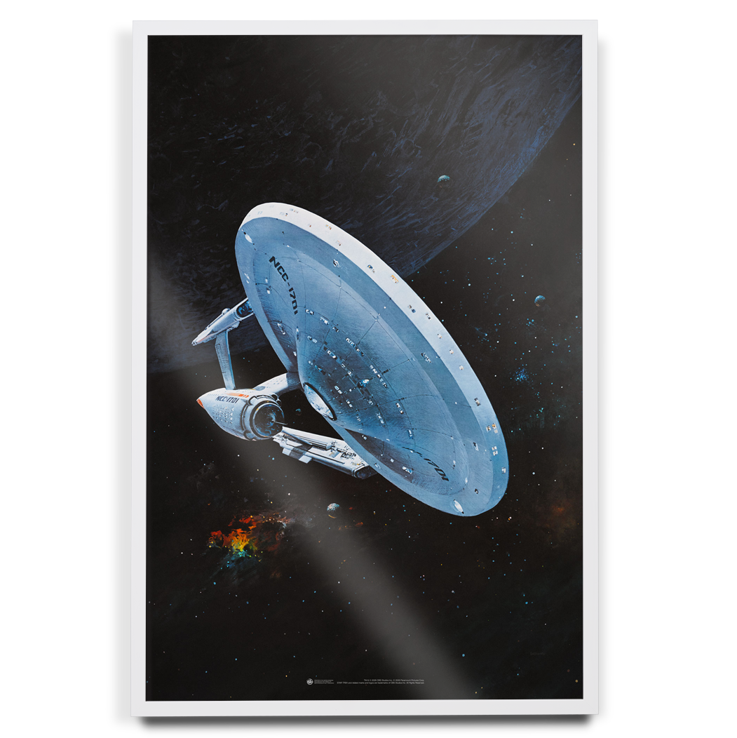 Star Trek The Motion Picture 1978 Teaser art print poster in white frame