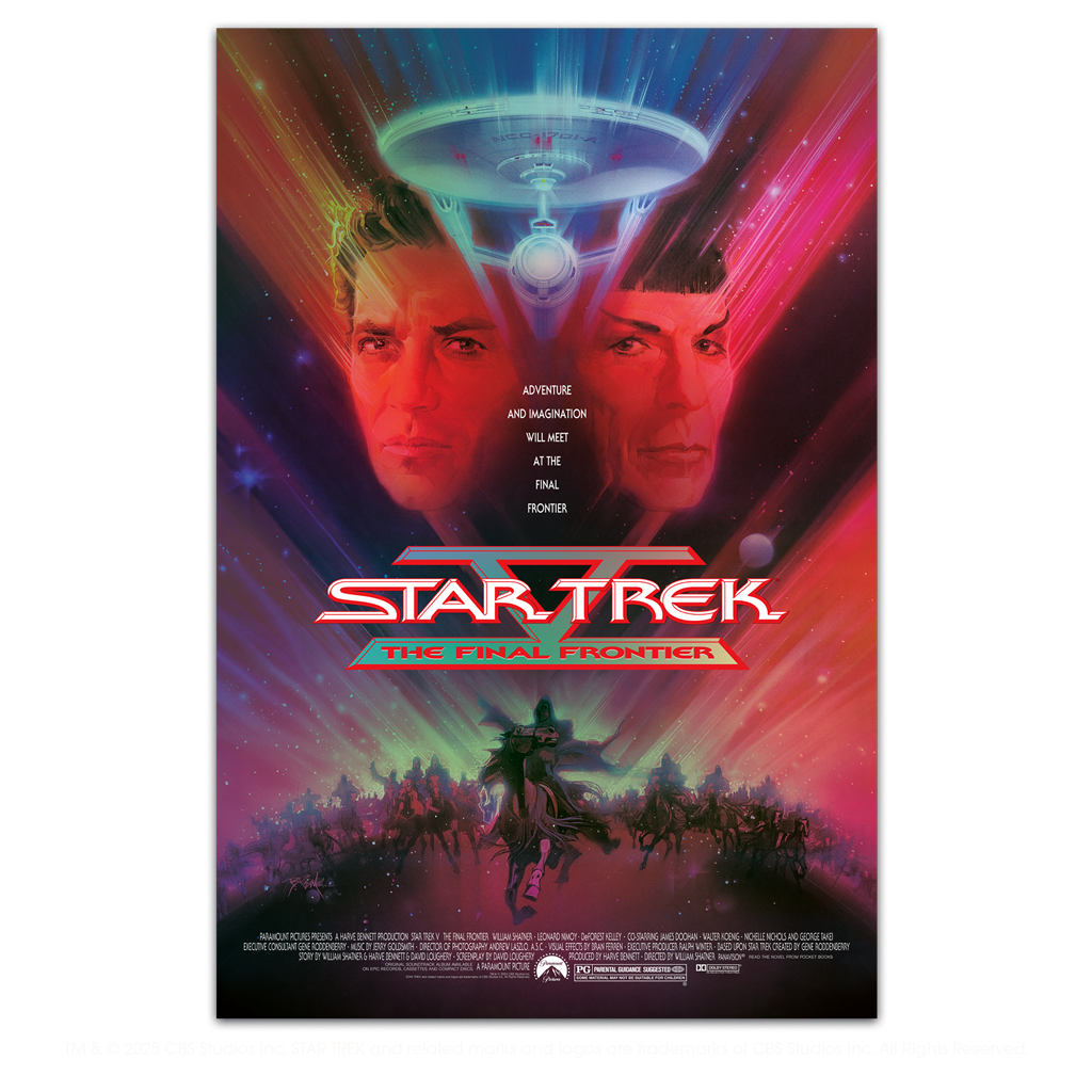 Star Trek V: The Final Frontier foil variant poster by Bob Peak